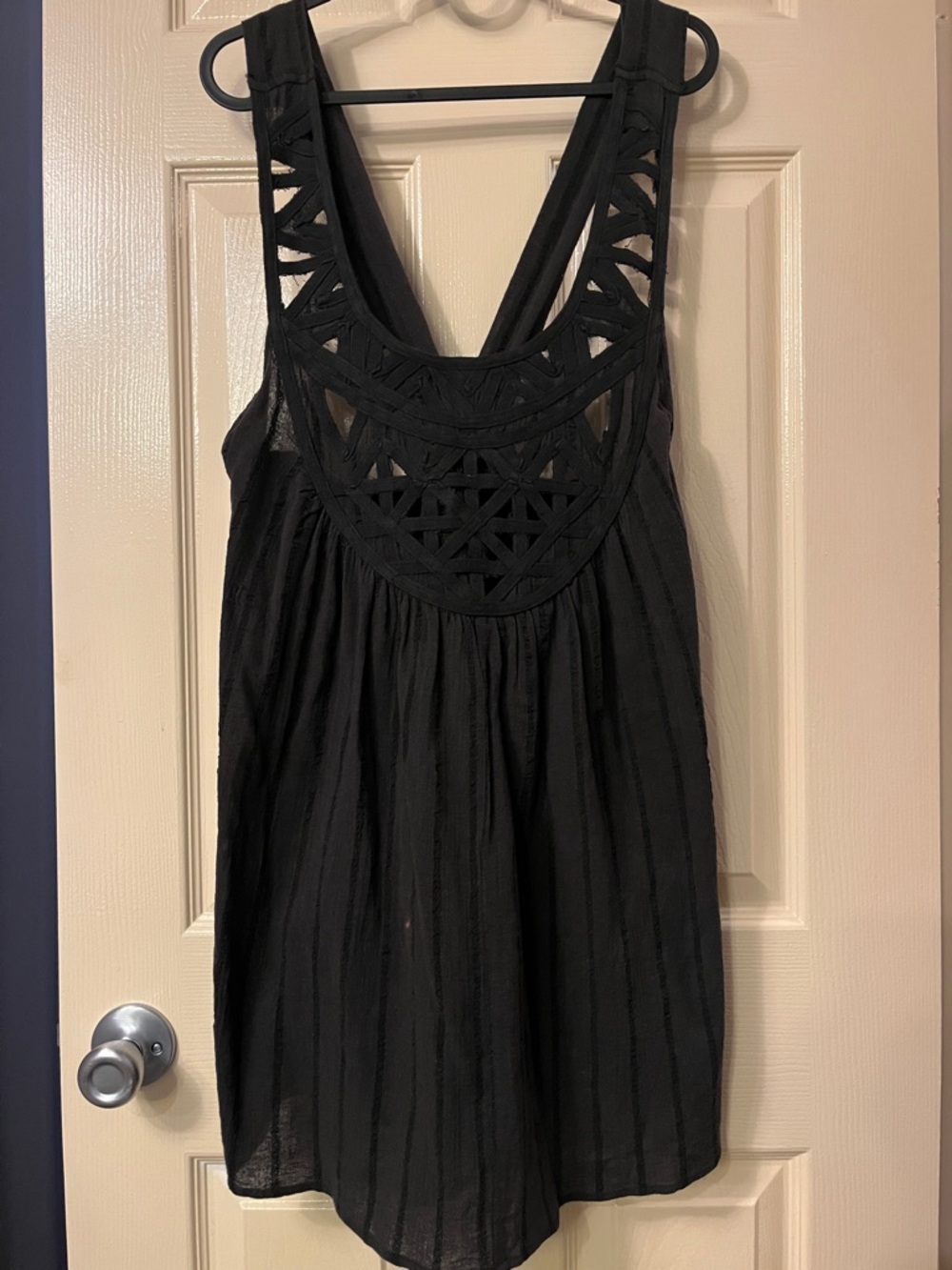 Billabong Black Sleeveless with Front Cut Outs and X Back Dress